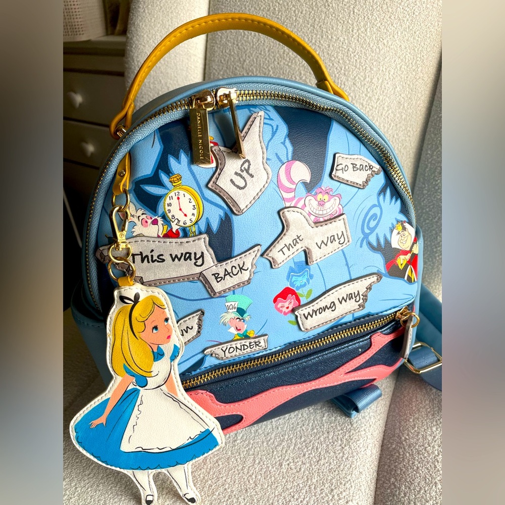 Danielle Nicole Alice in Wonderland mini backpack